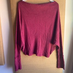 Super cute Free People maroon sweater! Size: M